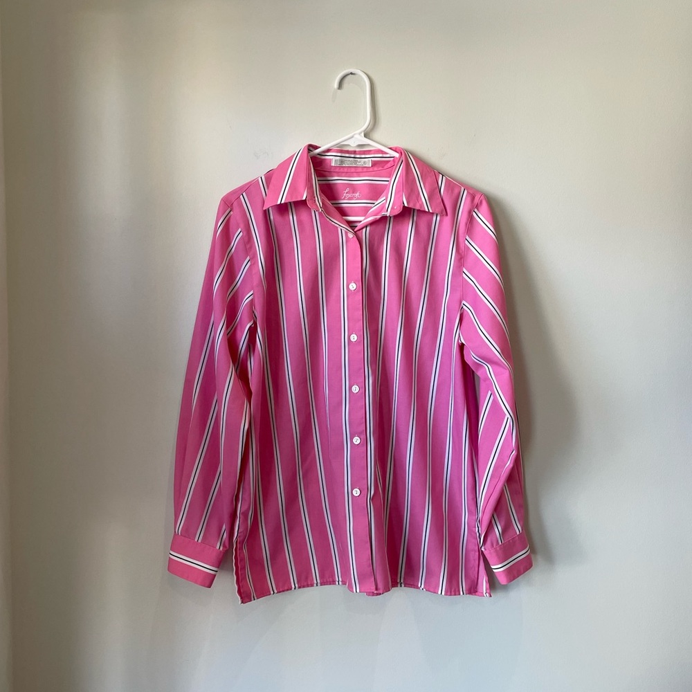 Striped Pink Button Up